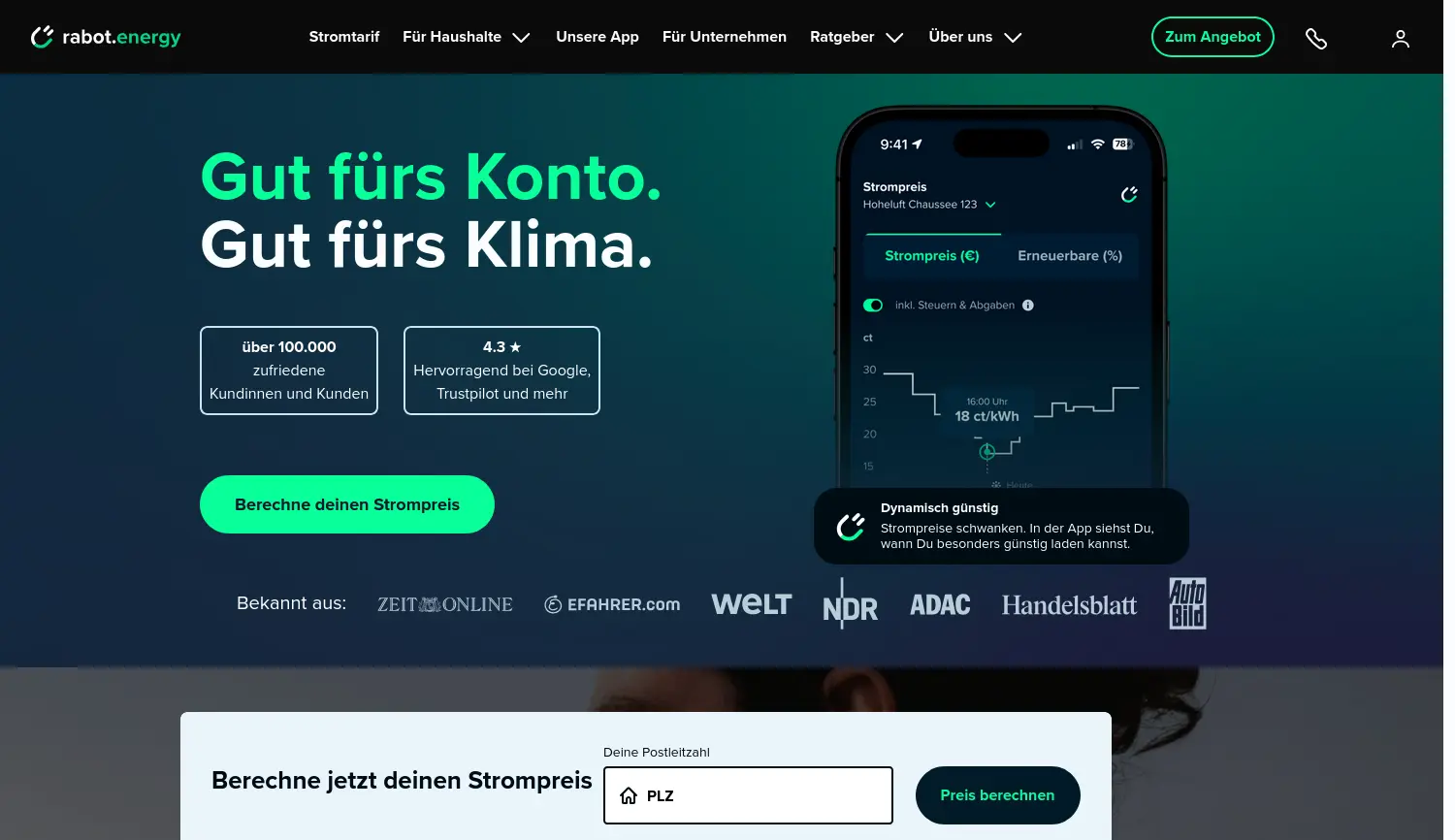 Website der Firma RABOT CHARGE