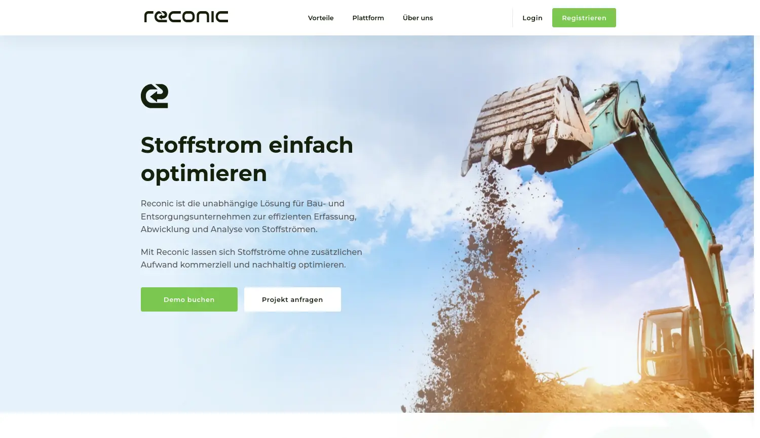 Website der Firma Reconic GmbH
