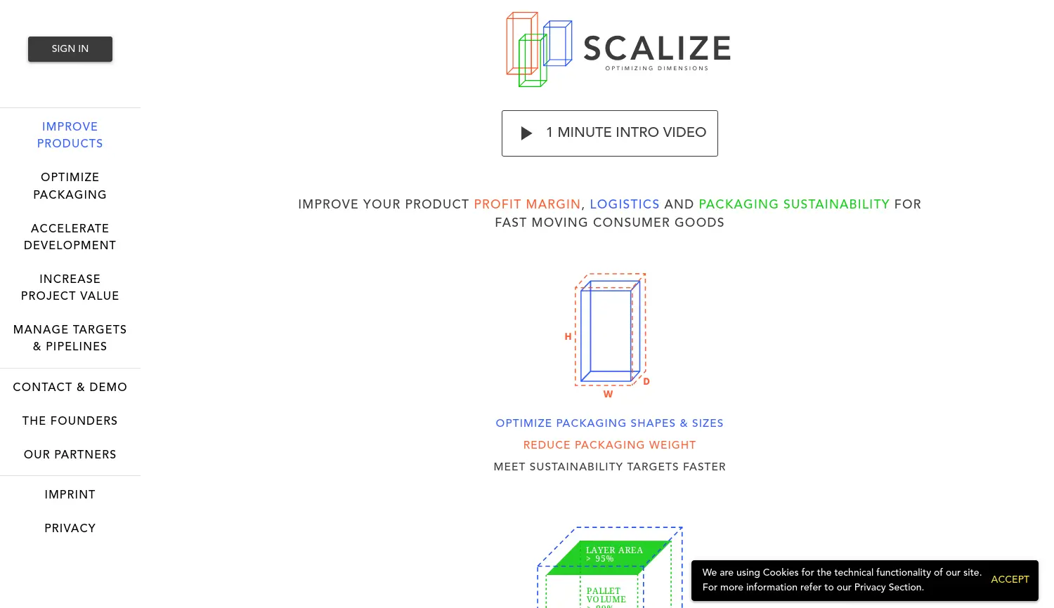 Website der Firma SCALIZE GmbH