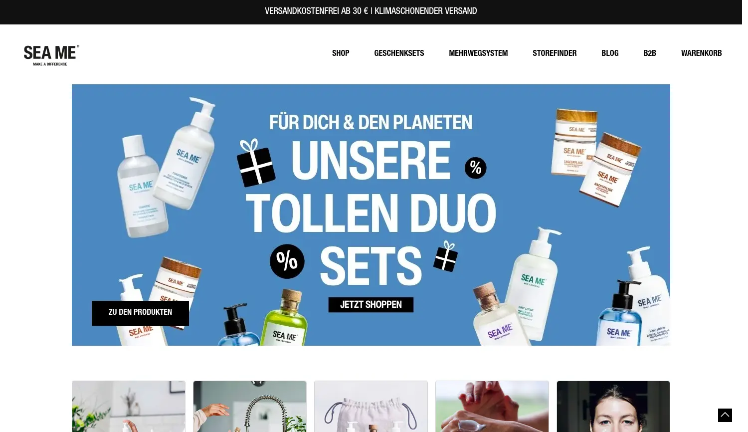 Website der Firma SEA ME GmbH