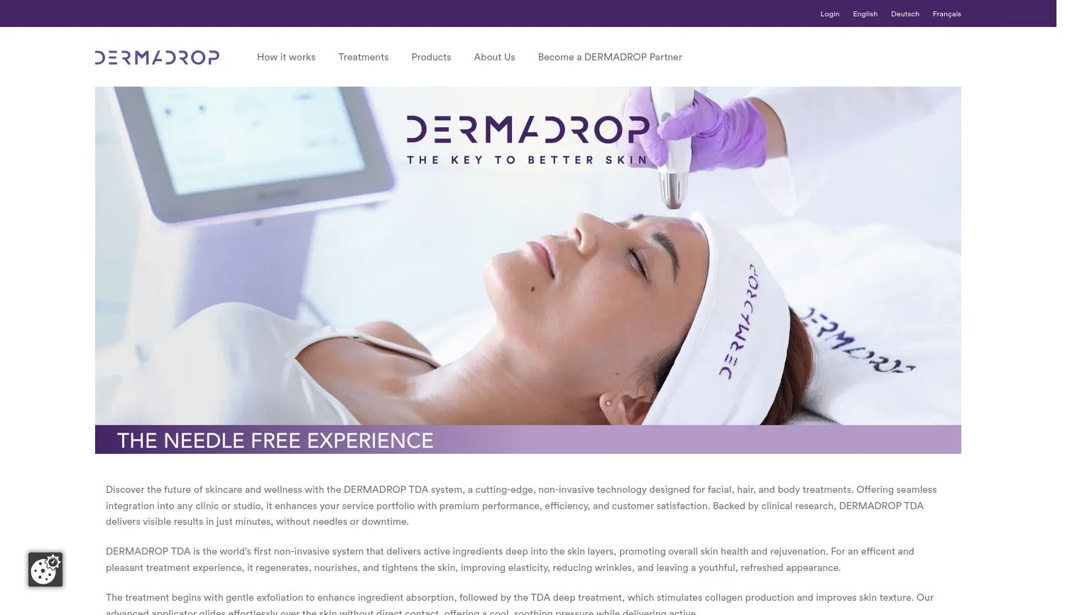 Website der Firma Meddrop Biomedical Technologies GmbH