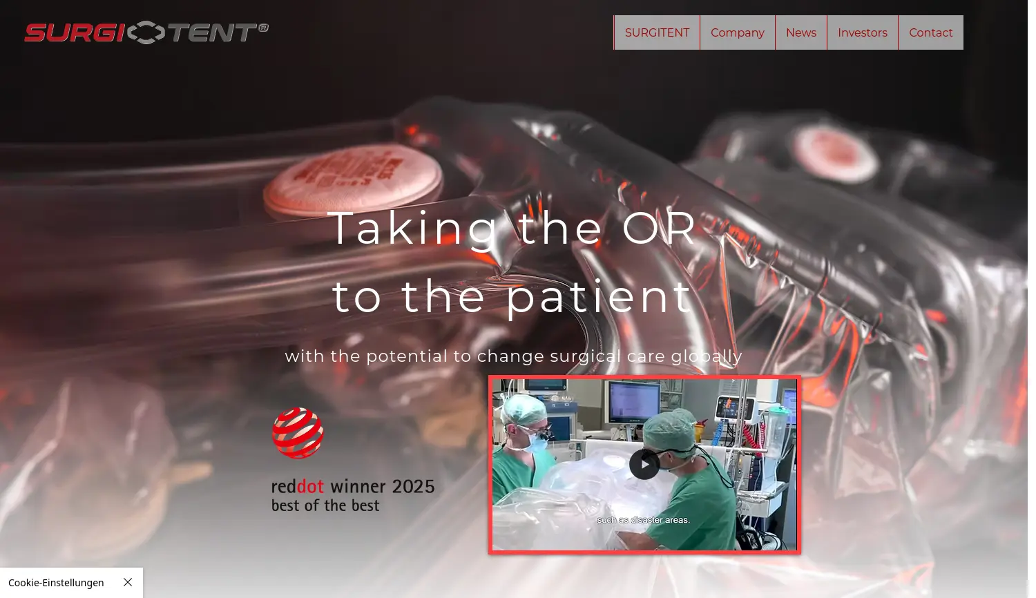 Website der Firma SURGITENT GmbH