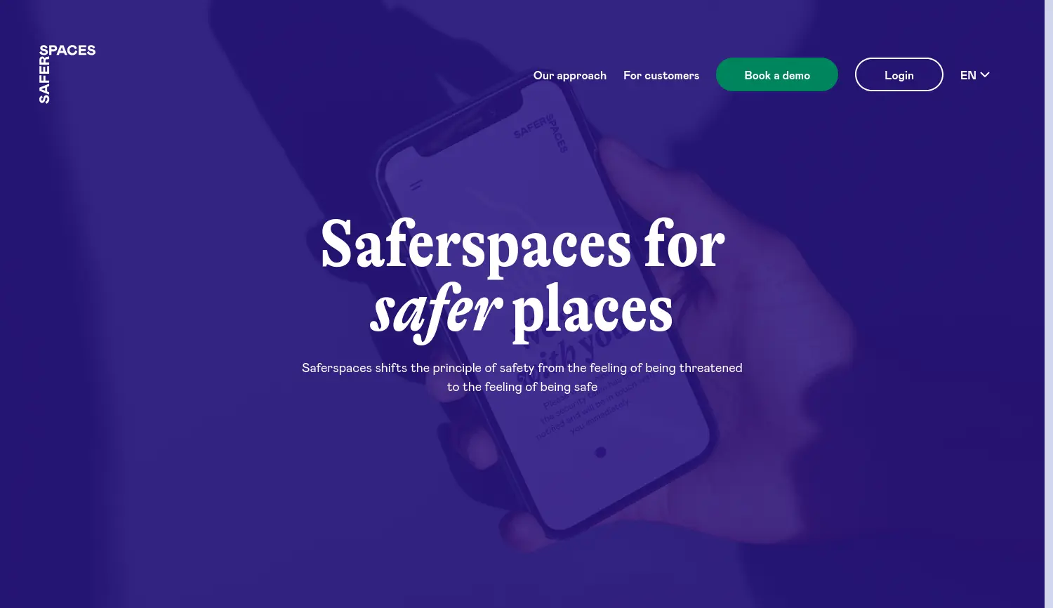 Website der Firma saferspaces GmbH