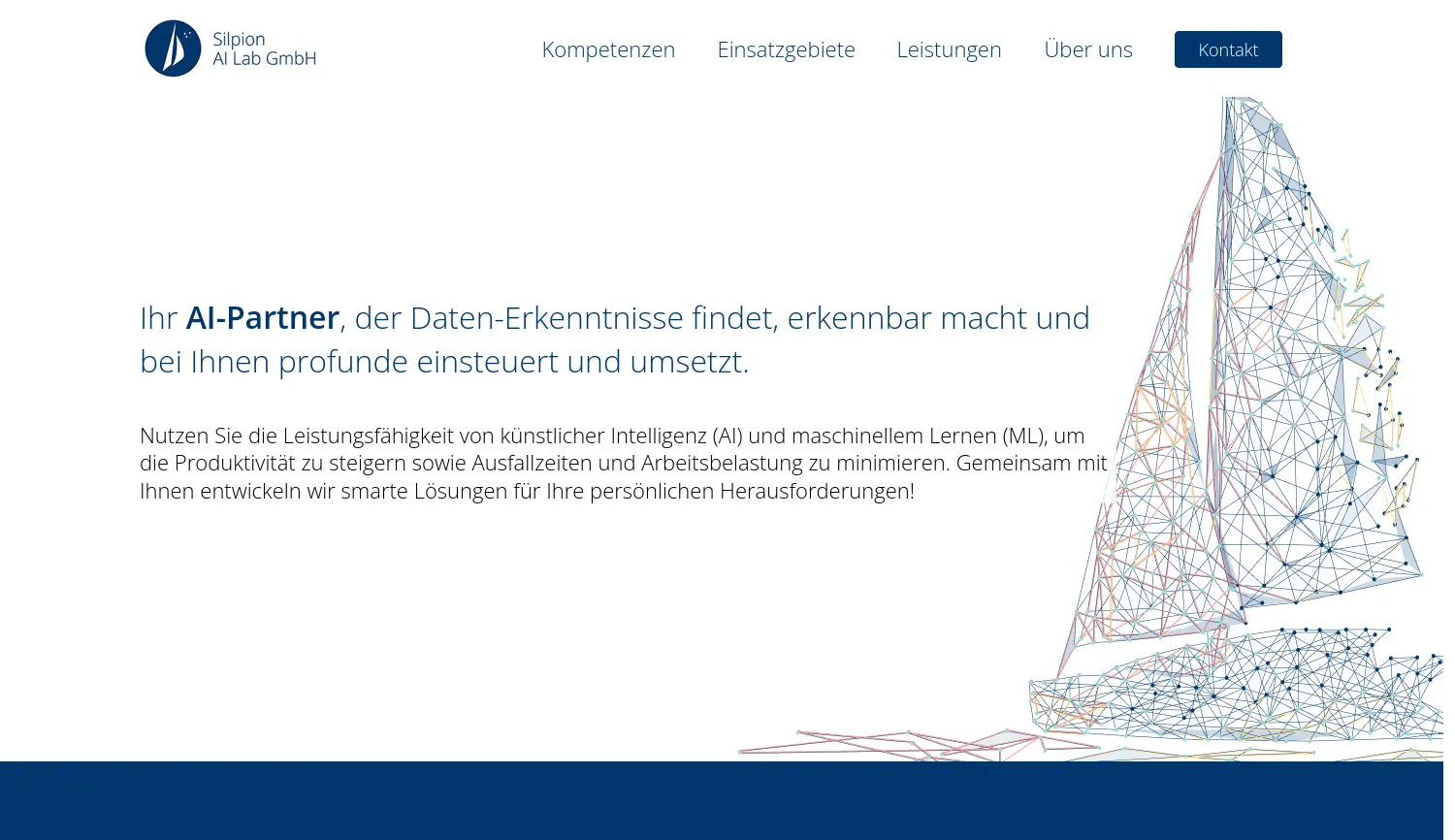 Website der Firma SAIL Silpion Analytical Intelligence Laboratory GmbH