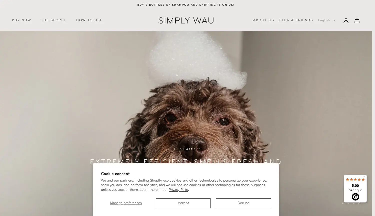 Website der Firma Simply Wau