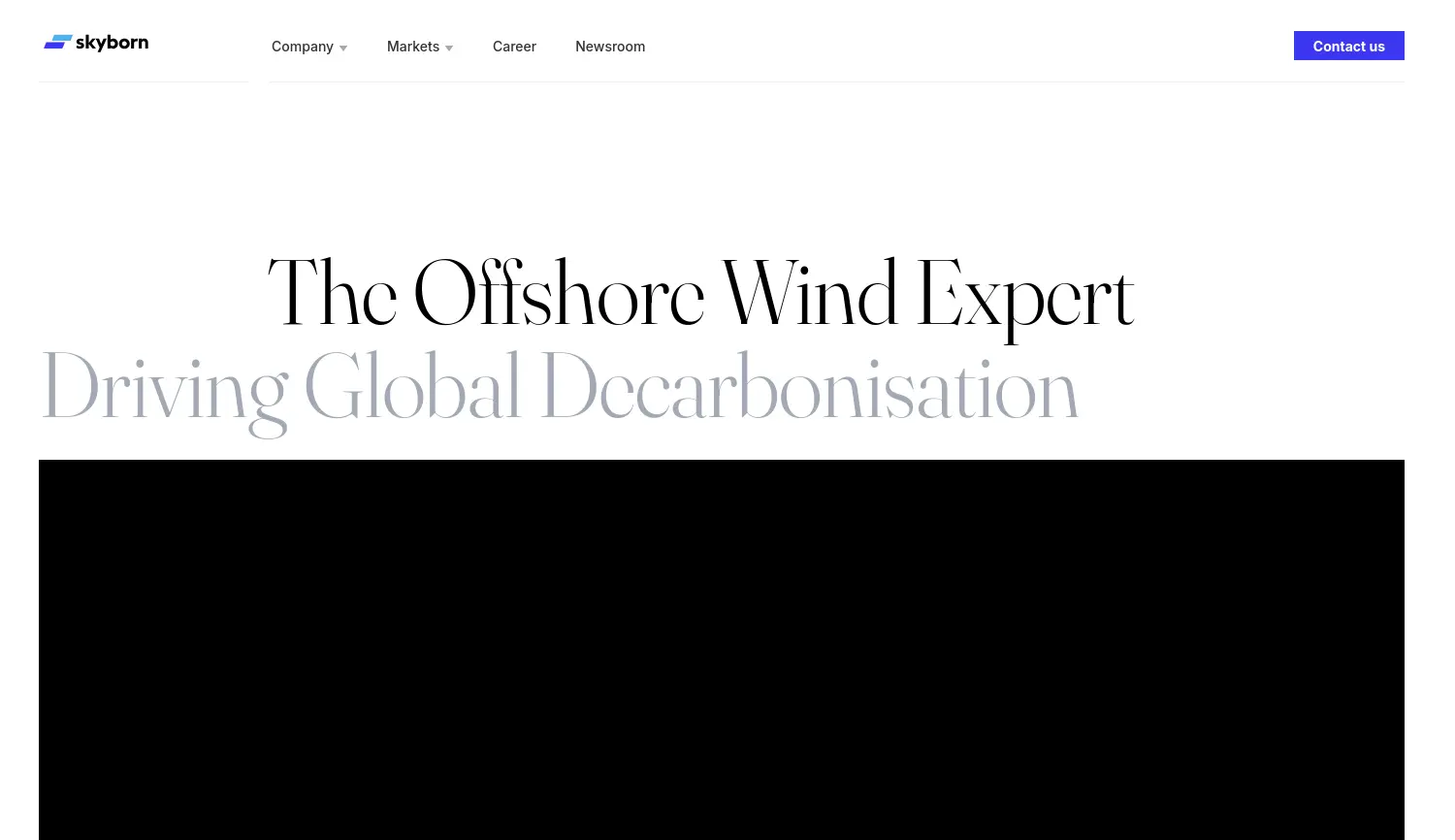 Website der Firma Skyborn Renewables GmbH