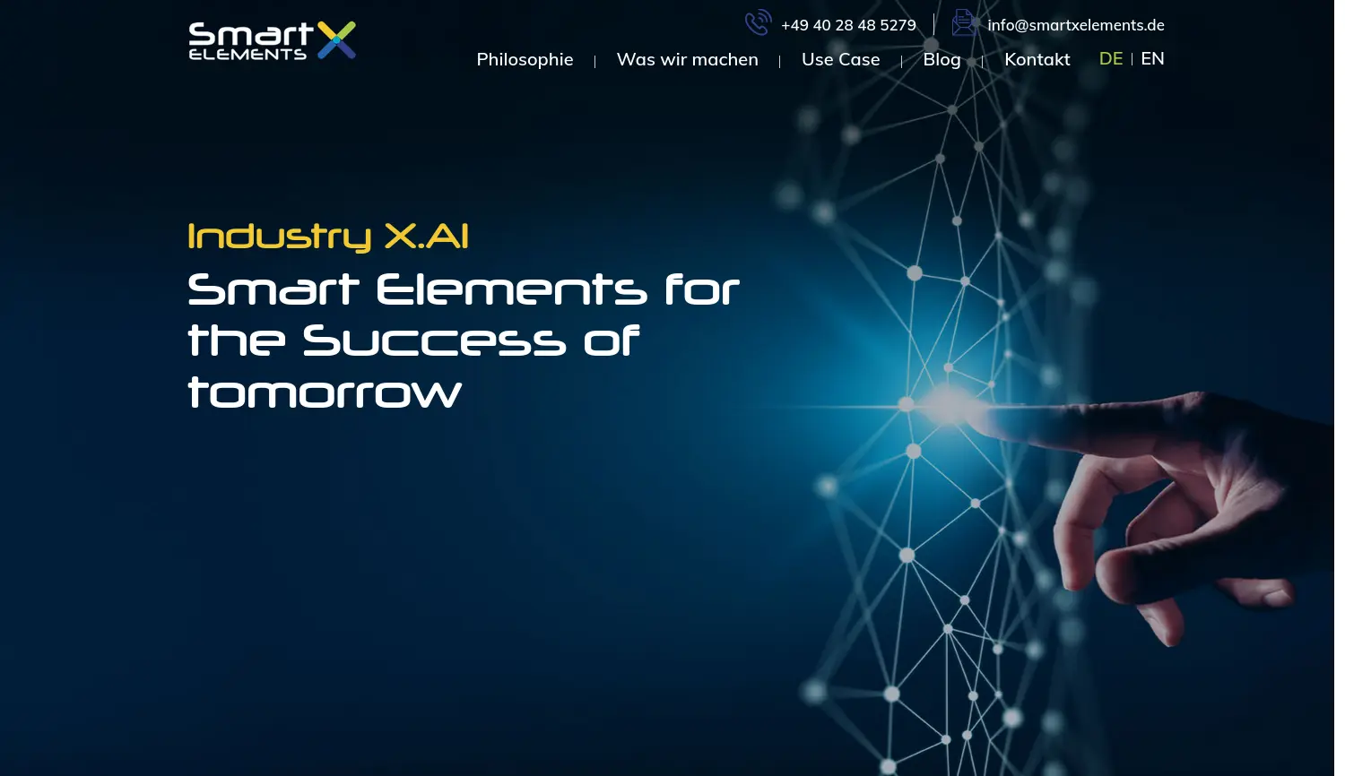 Website der Firma SmartX Elements GmbH