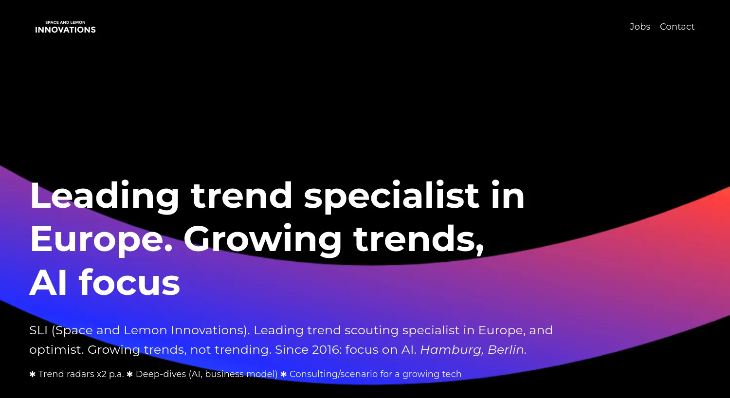 Website der Firma Space and Lemon GmbH