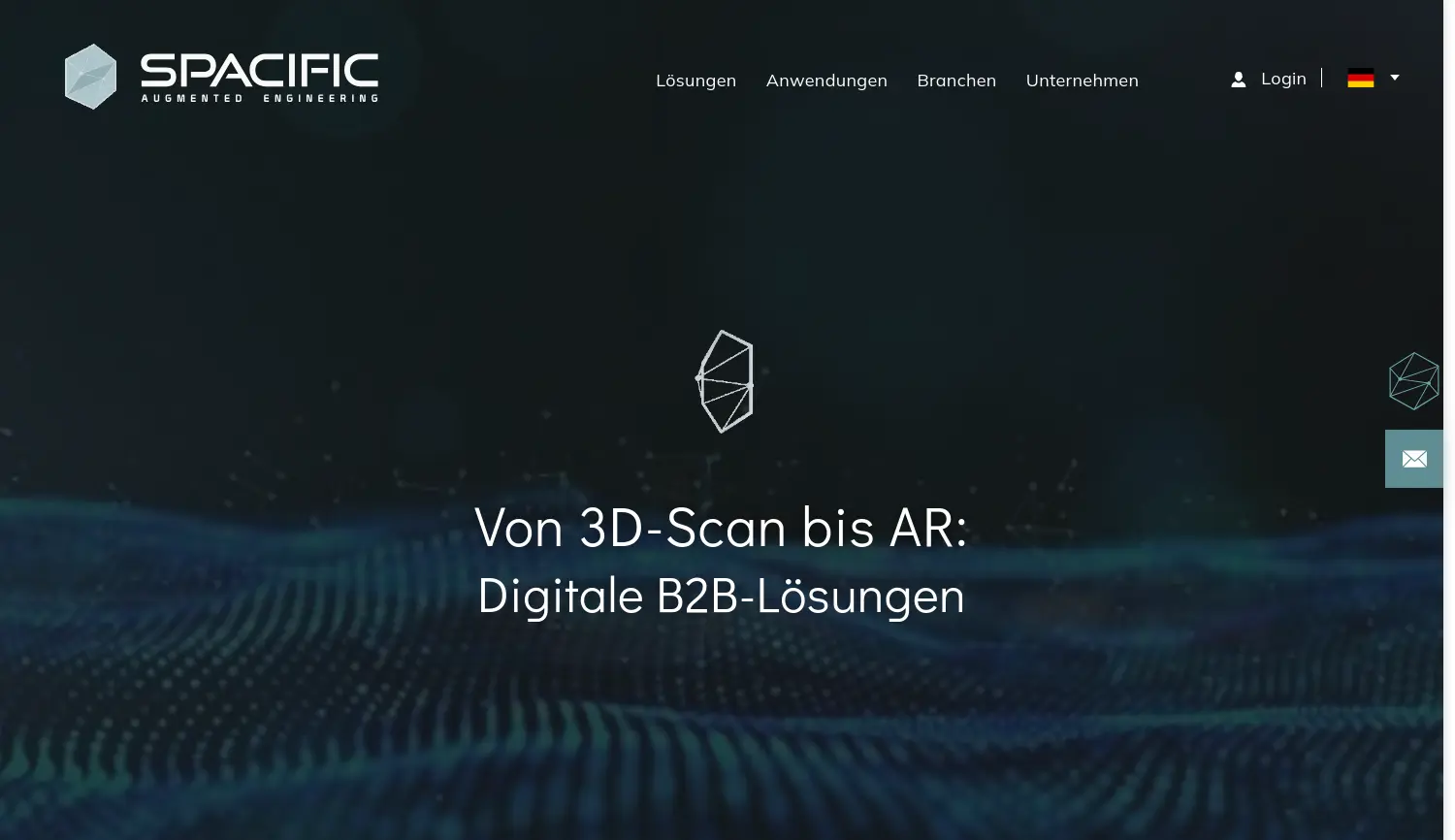 Website der Firma Spacific GmbH