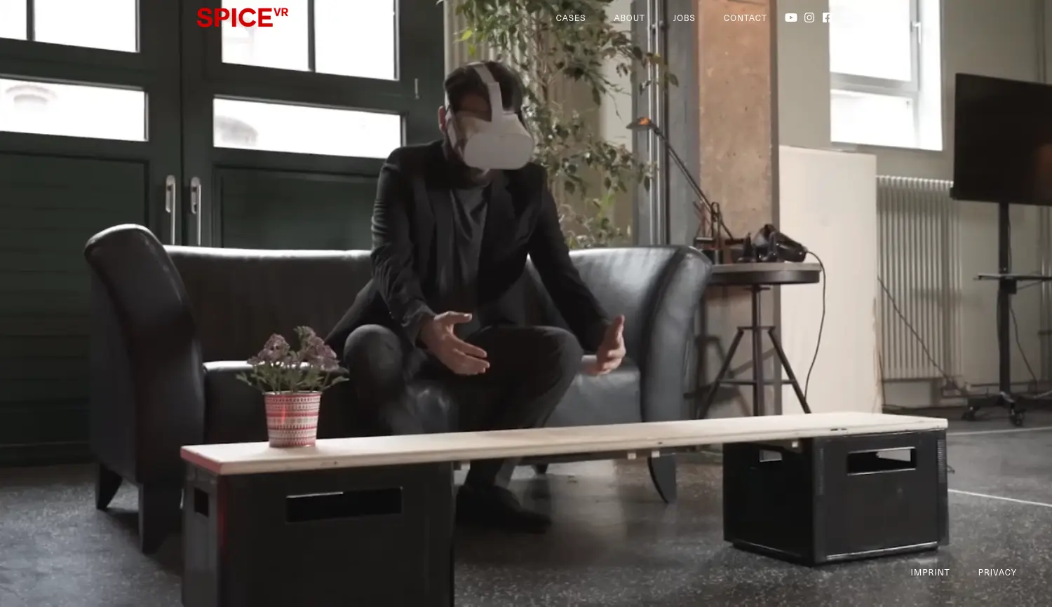 Website der Firma Spice VR - Nicolas Chibac e. K.