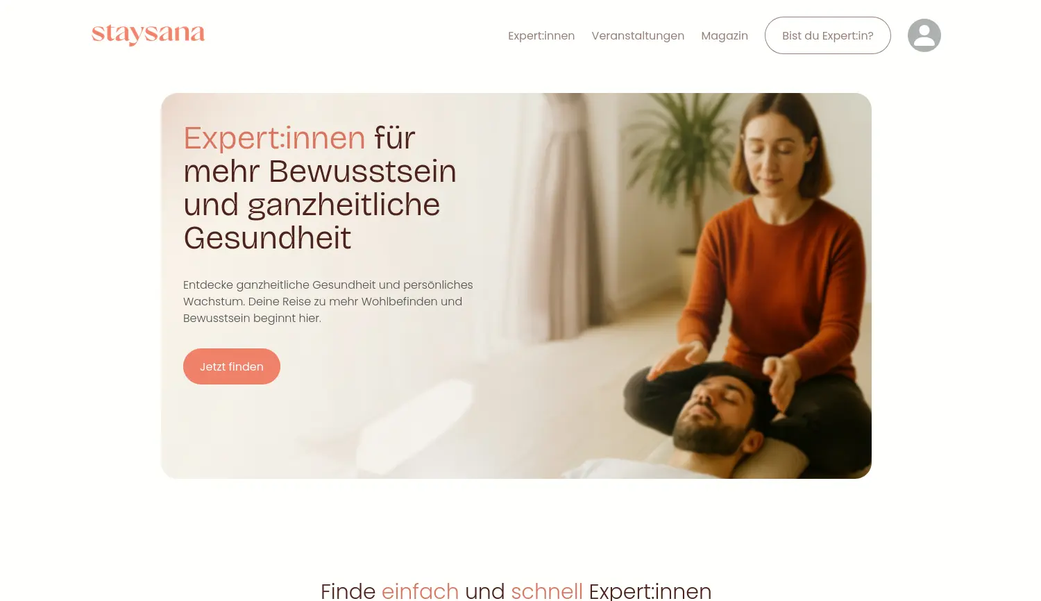 Website der Firma StaySana UG (haftungsbeschränkt)