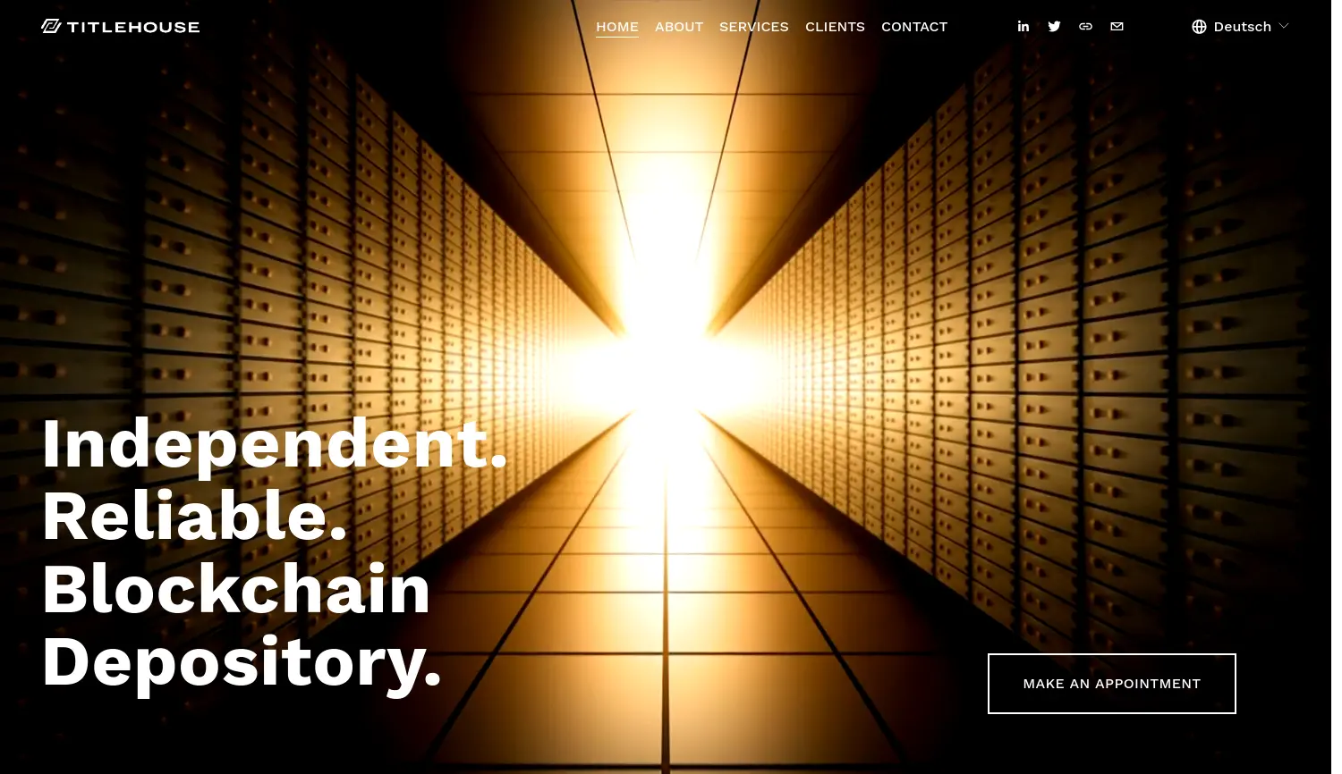 Website der Firma TITLEHOUSE