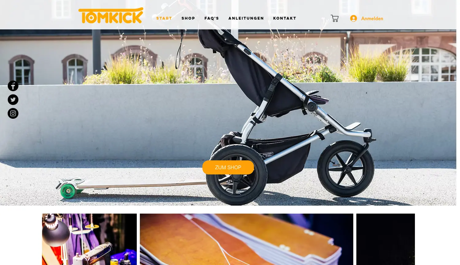 Website der Firma TOMKICK GmbH