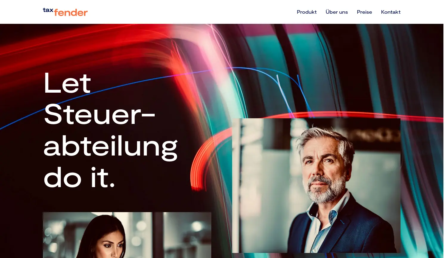 Website der Firma Taxfender GmbH