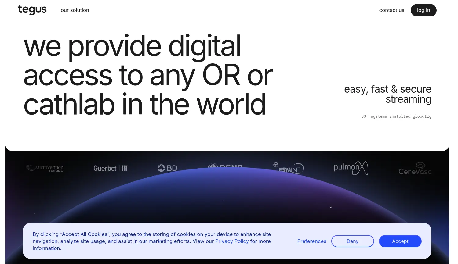 Website der Firma Tegus Medical GmbH