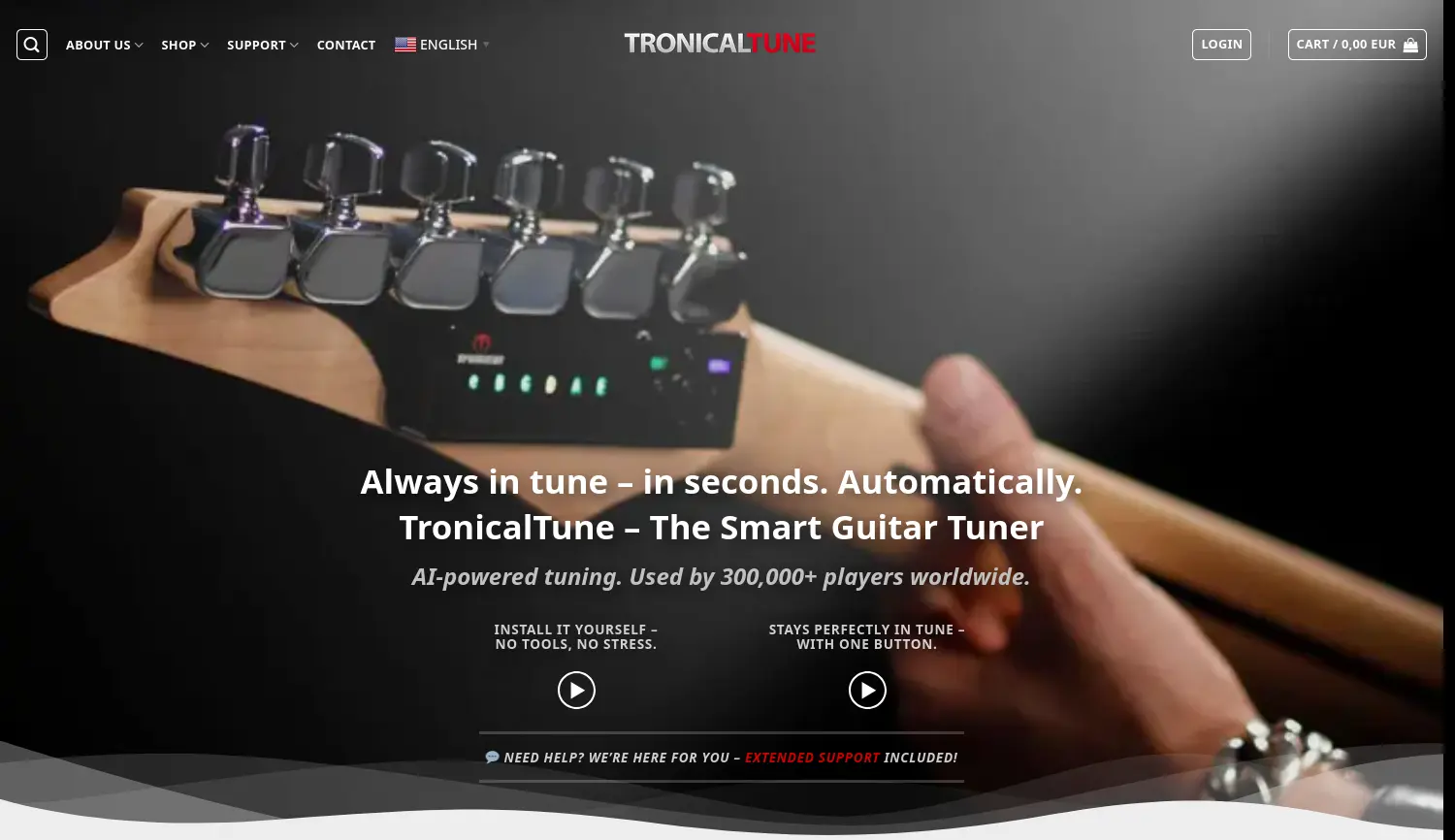 Website der Firma Tronical Solutions