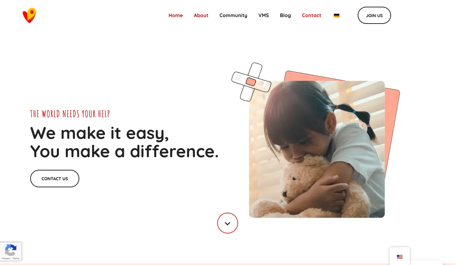 Website der Firma Volunteer Over Here