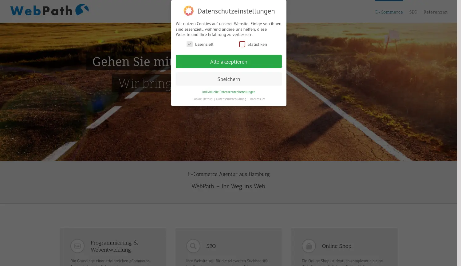 Website der Firma WebPath GmbH