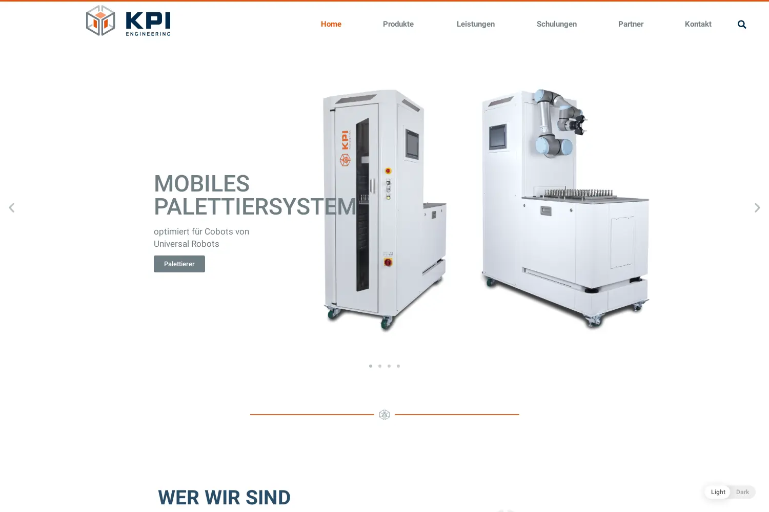 Website der Firma KPI GmbH