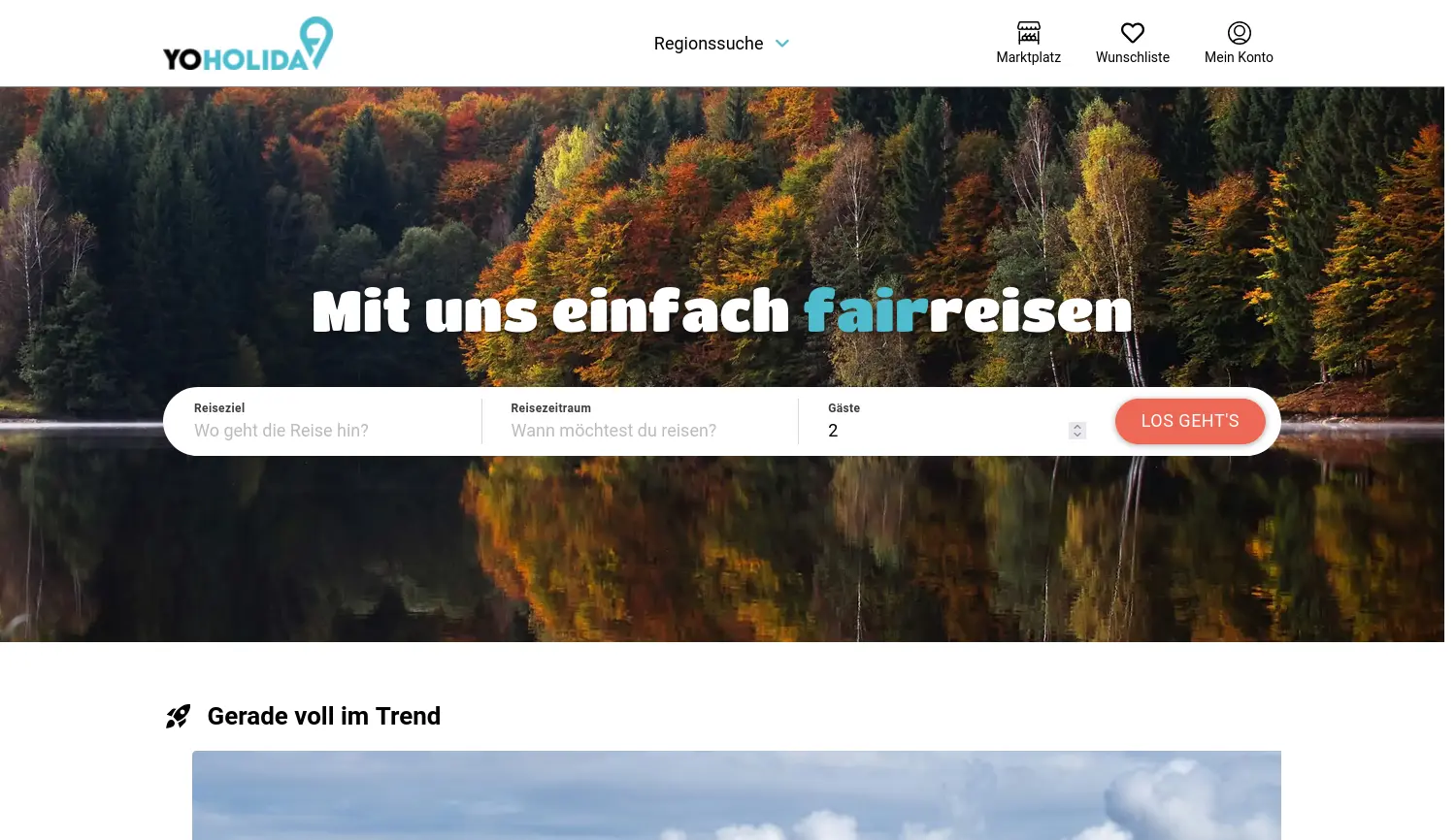 Website der Firma Yoholida GmbH