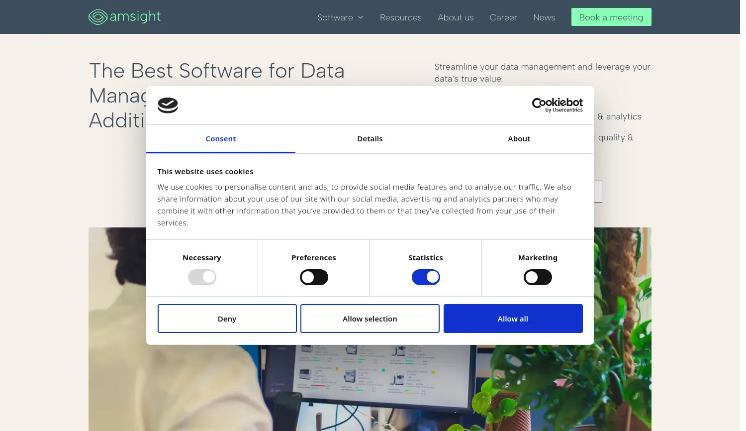 Website der Firma amsight GmbH