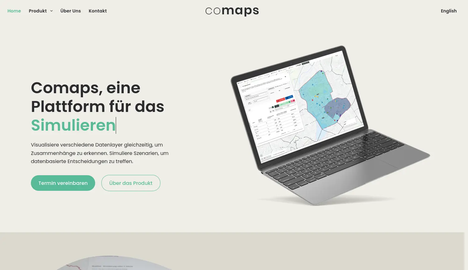 Website der Firma comaps GmbH