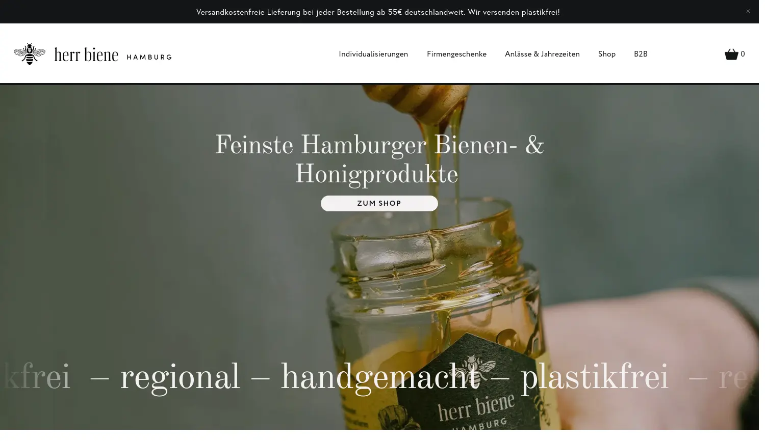 Website der Firma herr biene GmbH