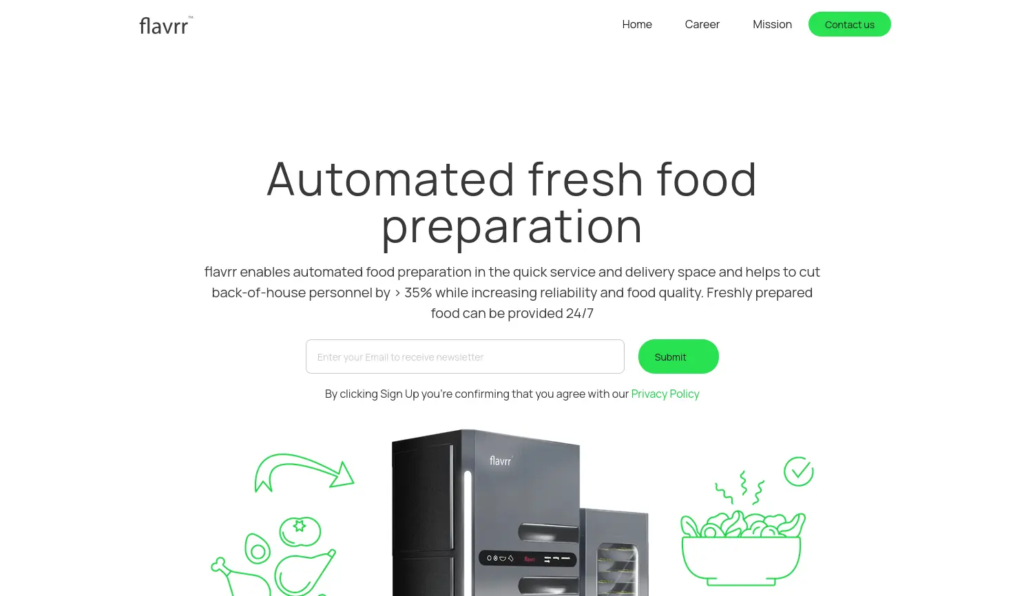 Website der Firma flavrr GmbH