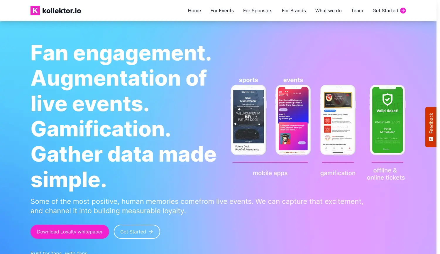 Website der Firma kollektor.io