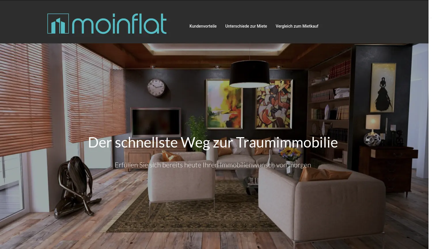 Website der Firma moinflat GmbH