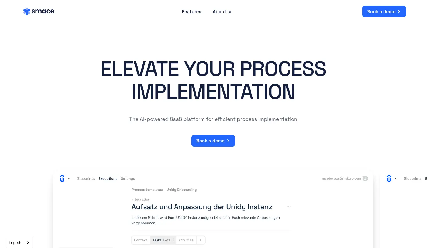 Website der Firma Smace Technologies GmbH