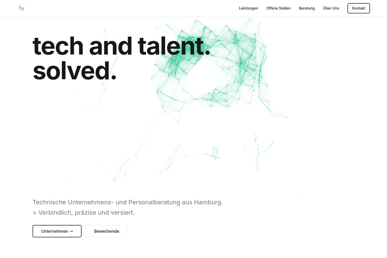 Website der Firma team hy GmbH