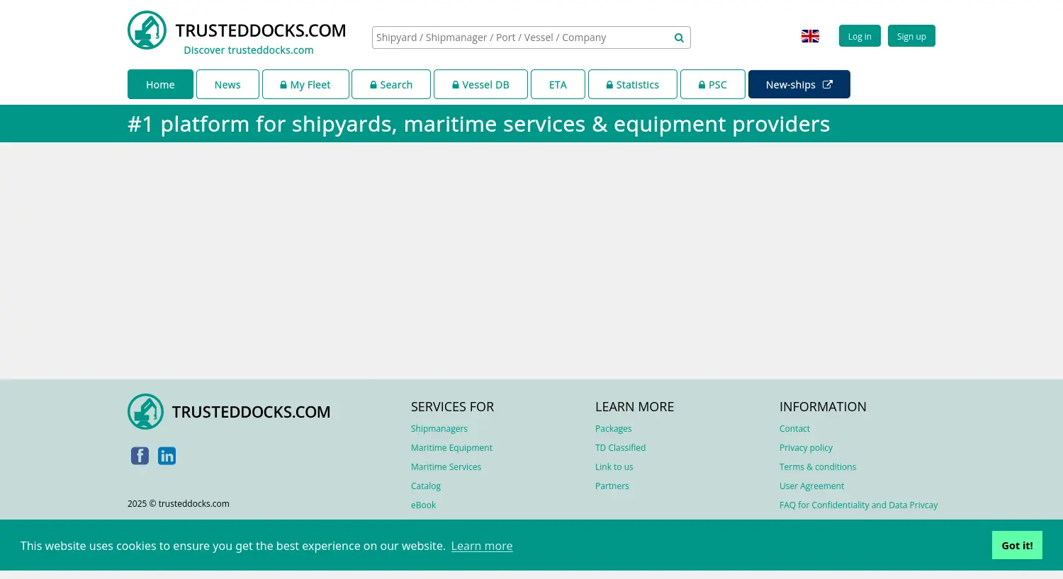 Website der Firma trusteddocks.com