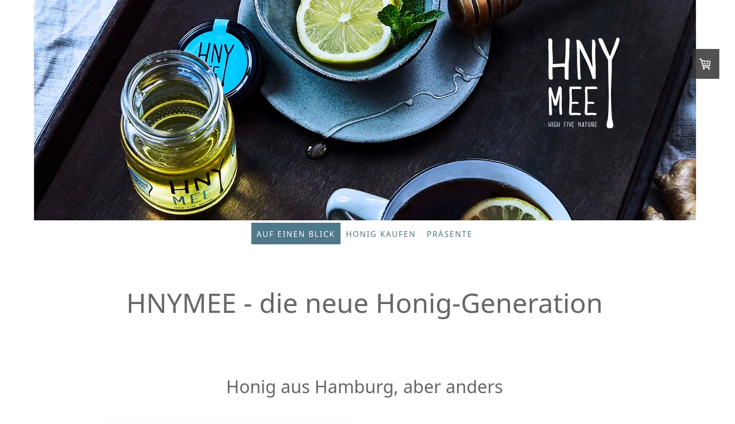 Website der Firma welovehoney GmbH